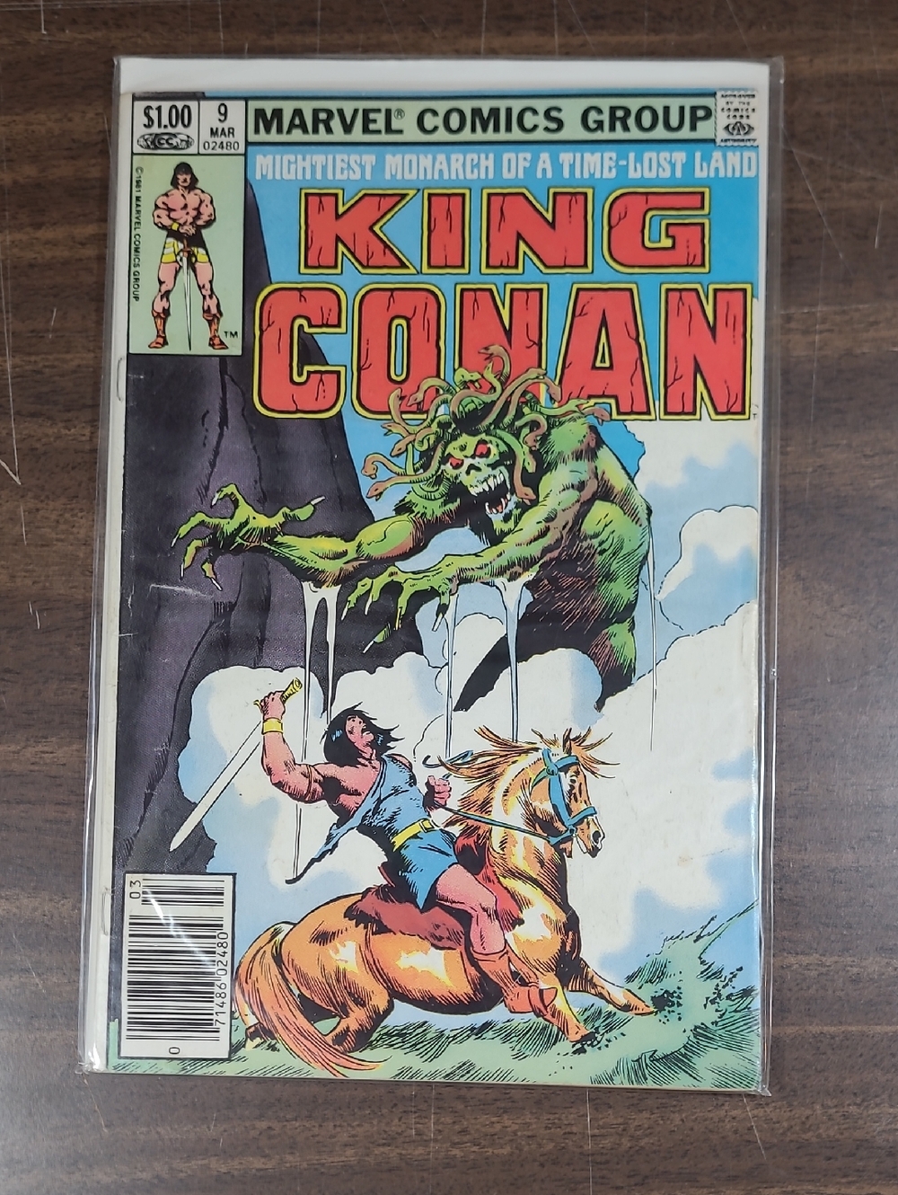 Marvel King Conan Comic Book Cover #9 1981 Bagged & Boarded